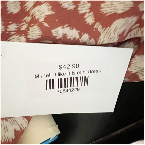 Very J Tell It Like It Is Mini Dress Square Neck Color Rose Size Medium Boutique - Picture 10 of 13